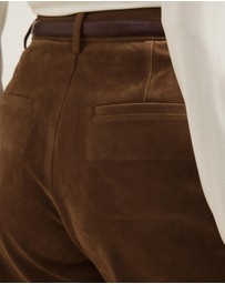 Atmos&Here - Frances Suede Panelled Pants