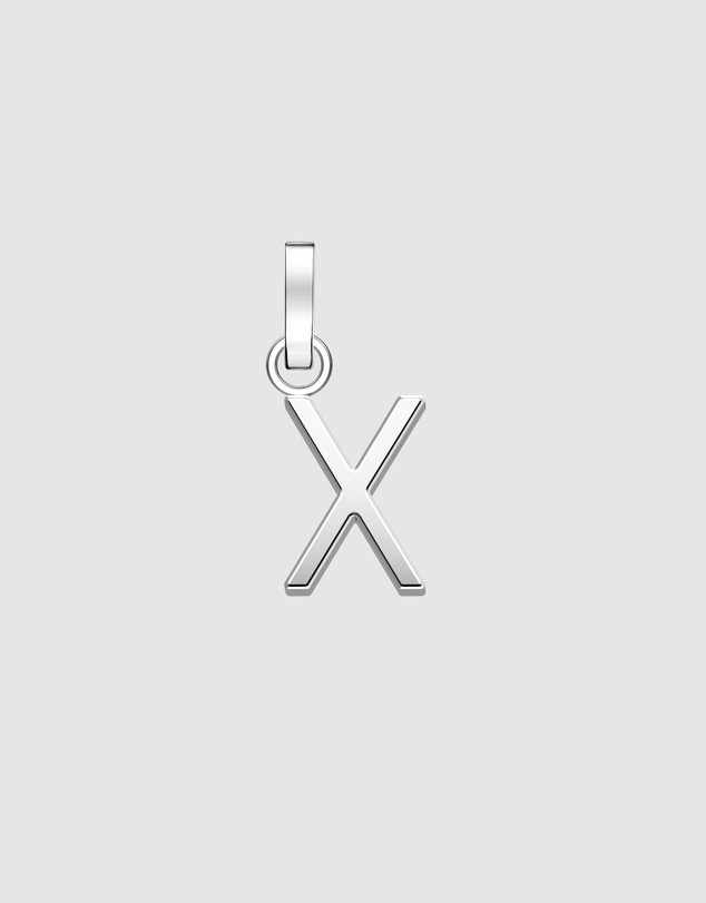 Rosefield - Pendant Silver Tone Letter X