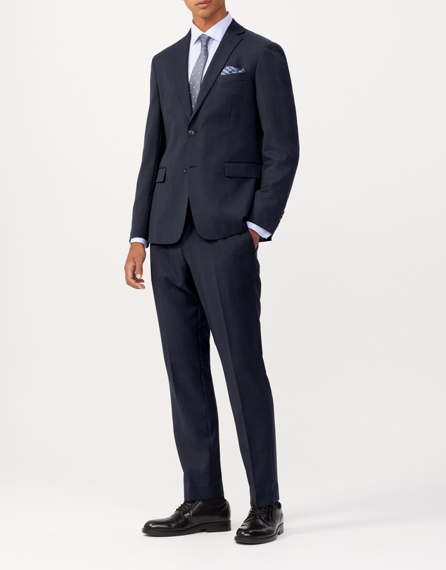 Van Heusen - Glen Check Denim Suit Jacket