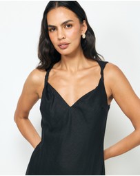 AERE - Alyse Linen Maxi Dress