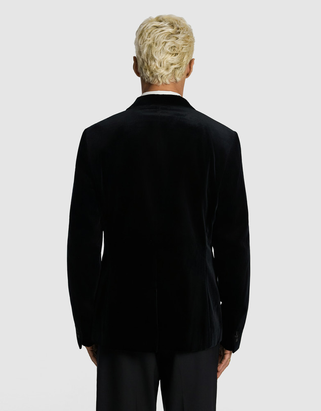 yd. - Benedict Double Breasted Velvet Blazer