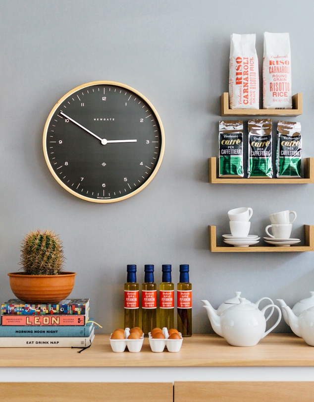 Newgate - Newgate Mr Clarke Clock Pale Wood Oil Grey Dial