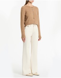 Carla Zampatti - Ecru Bootleg Denim Jeans