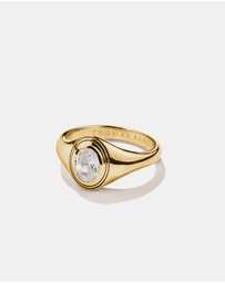 THOMAS SABO - THOMAS SABO Ring with Oval White Zirconia Stone Gold