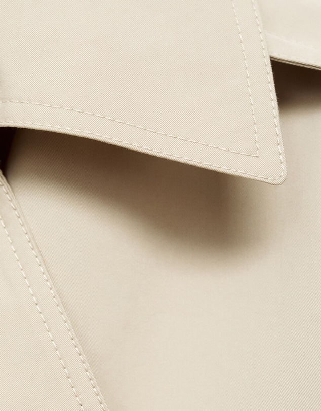 M.N.G - Double-Breasted Cropped Trench Coat