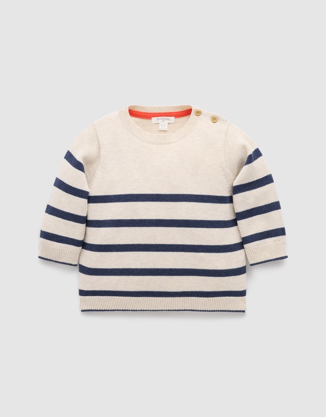 Purebaby - Classic Striped Jumper-Kids-Babies