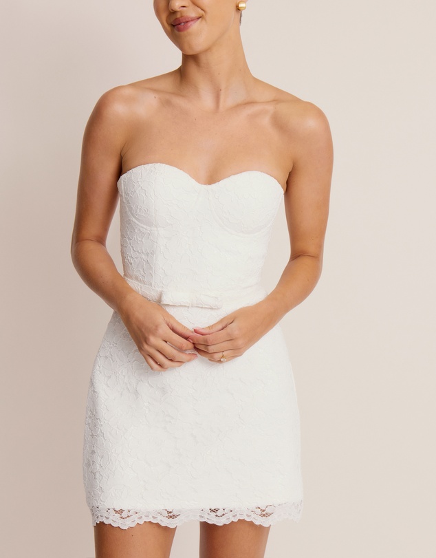 Six Stories - Lace Bandeau Corset Mini Dress