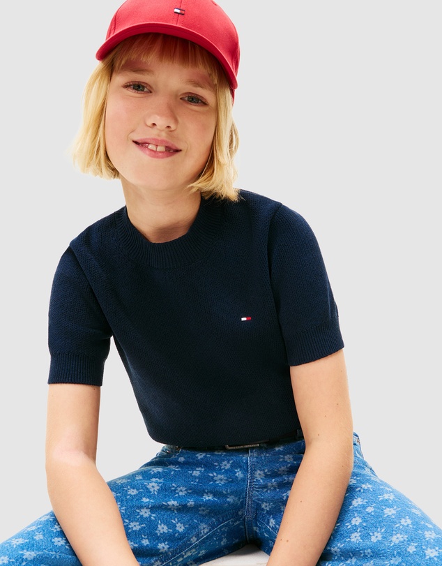 Tommy Hilfiger - Short Sleeve Chenille Sweater - Teens