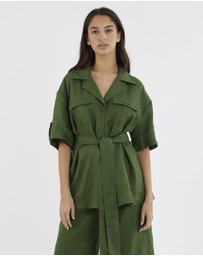 Amelius - Jade Oversized Linen Shirt
