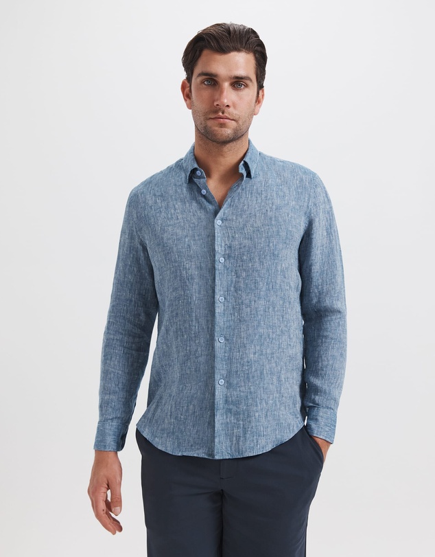 SABA - Anderson Classic Yarn Dyed Linen Shirt