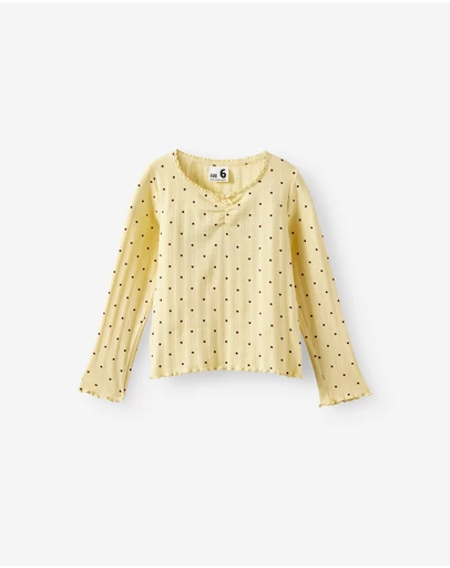 Cotton On Kids - Jade Ruched Long Sleeve Top
