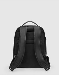 Republic of Florence - The Belfast Matt Black Laptop Backpack