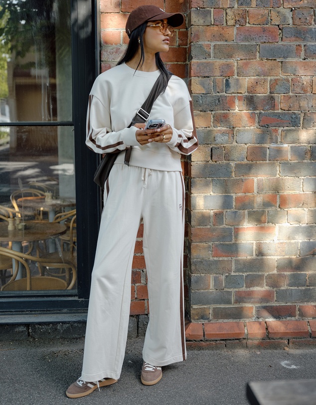 Ceres Life - Gigi Wide Leg Terry Trackpant