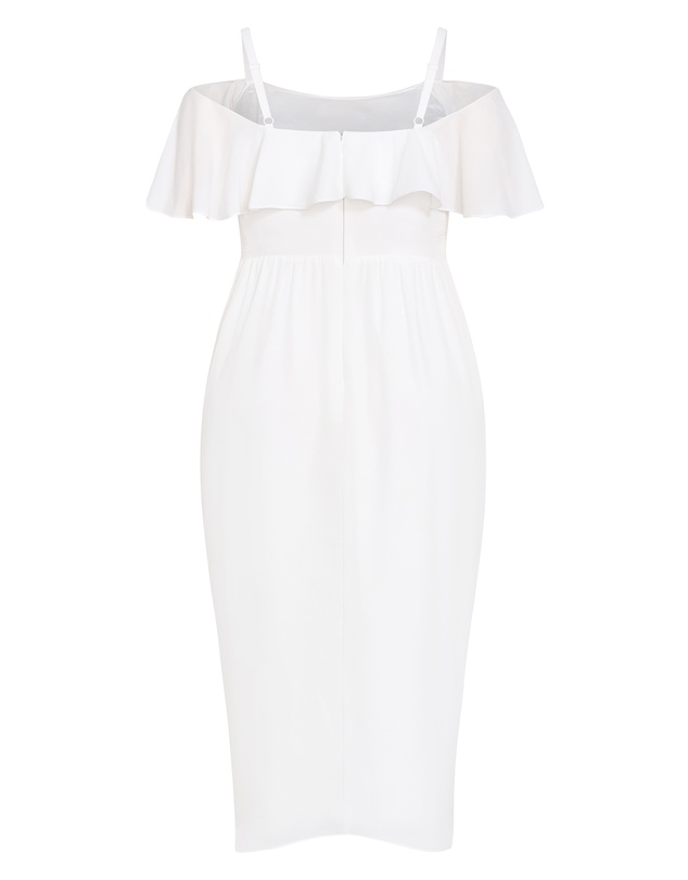 City Chic - Flirtation Drape Midi Dress