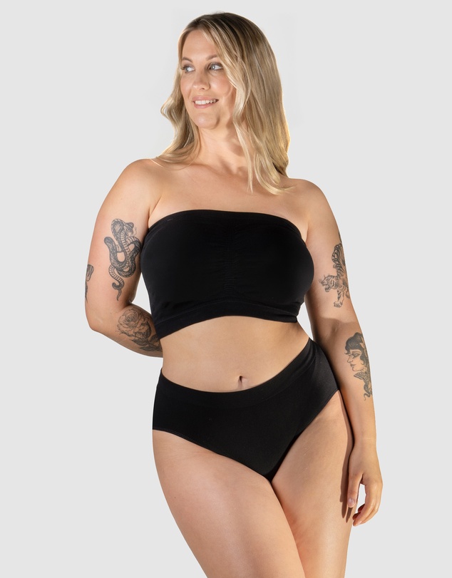 B Free Intimate Apparel - Full Bust Bamboo Strapless Maternity & Nursing Wire Free ﻿Bra (DD-E-F-G-H) Cup