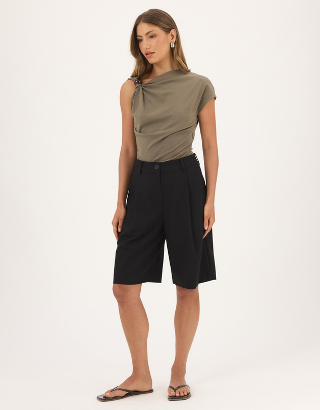 Atmos&Here - Freya One Shoulder Bead Draped Top