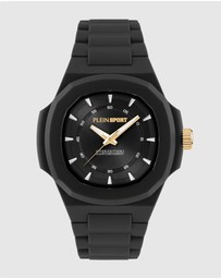 Plein Sport - VIPER EDITION I 42mm Black Dial and Black Silicone Strap
