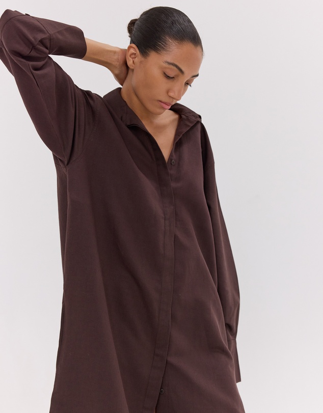 Cloth & Co. - The Shirt Dress Brazil Nut