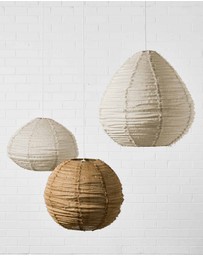 Aura Home - Cloud Fringed Linen Ball Pendant Shade