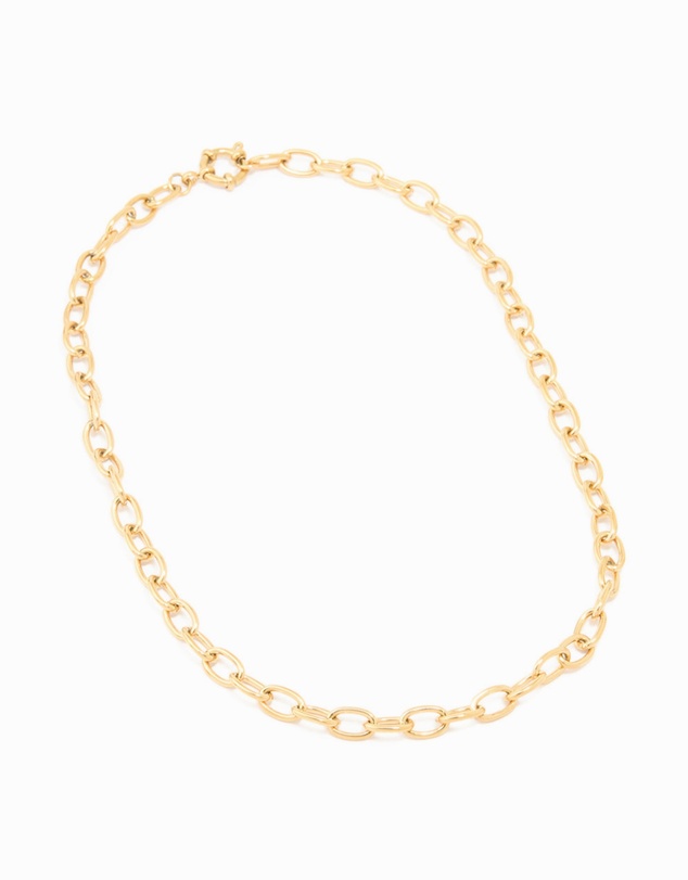 Lovisa - Waterproof Gold Plated Stainless Steel Dainty Clasp Chain Necklace