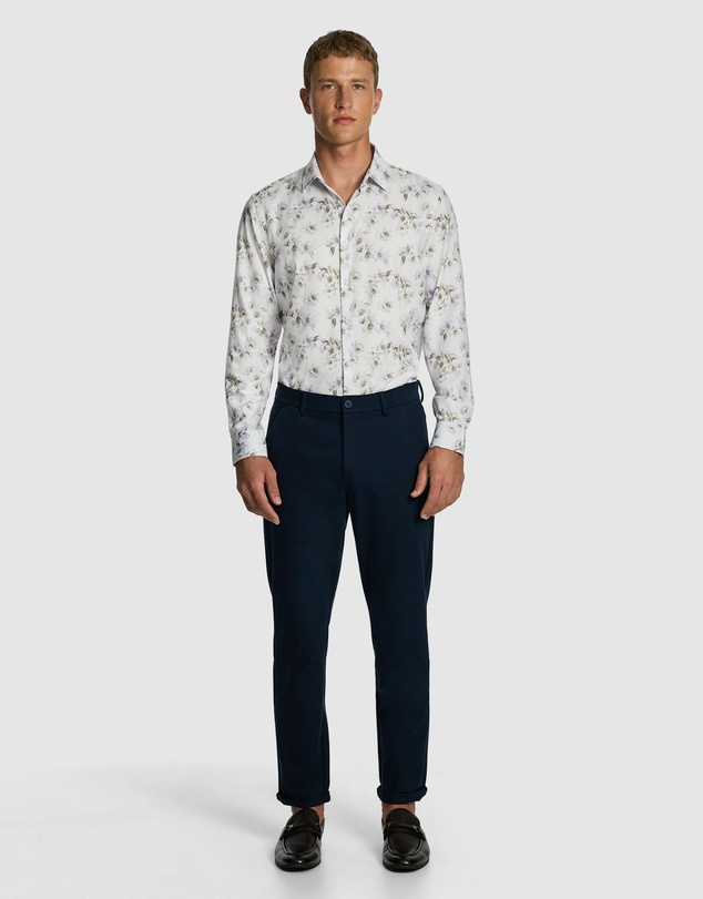 yd. - Derby Floral Bamboo Slim Shirt