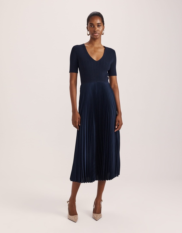 SABA - Vicky V Neck Mixed Media Dress