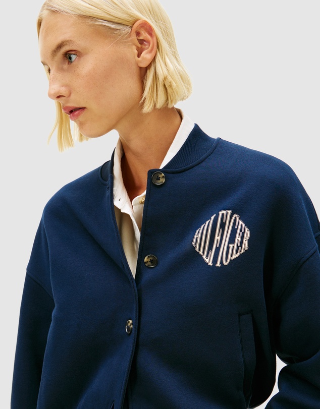 Tommy Hilfiger - Flex Fleece Logo Relaxed Bomber Cardigan