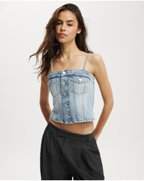 Cotton On - Denim Button Top