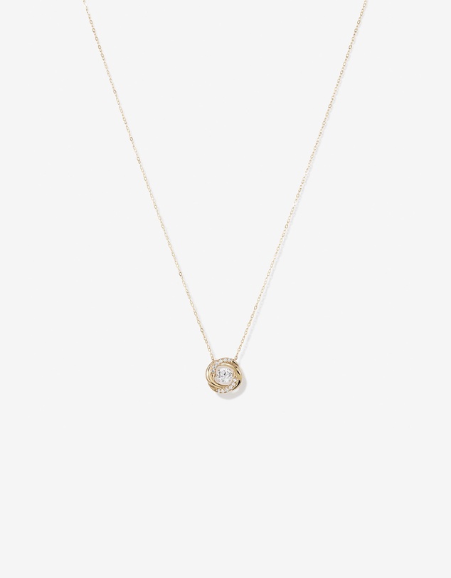 Michael Hill - Lume Lab Swirl Pendant with 0.60 Carat TW of Laboratory-Grown Diamonds in 10kt Yellow Gold