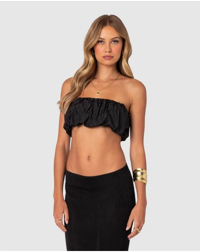 EDIKTED - Romi Nylon Bubble Bandeau Top