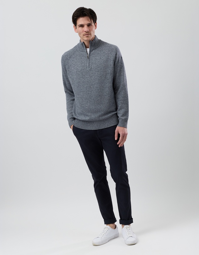 Wayver - Half Zip Wool Blend Knit