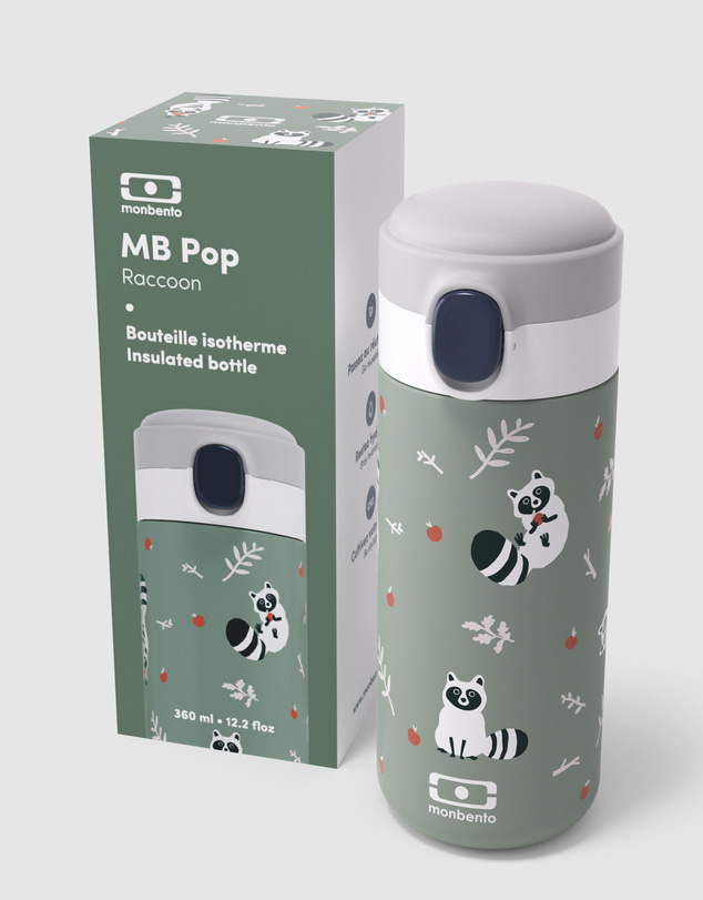 Monbento - Monbento Mb Pop Insulated Bottle - Raccoon