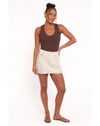 Petal & Pup - Miles Racerback Rib Knit Tank Top - Espresso