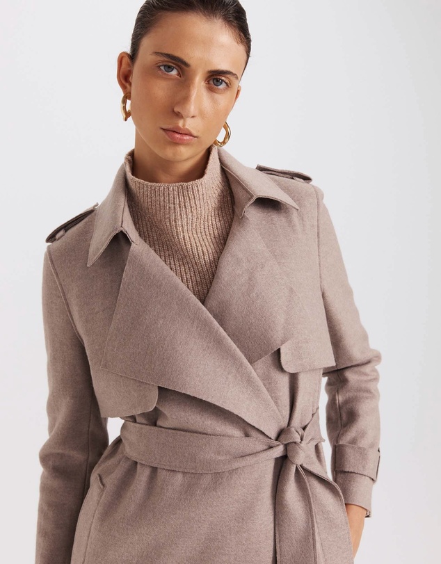 SABA - Karla Wool Longline Trench Coat