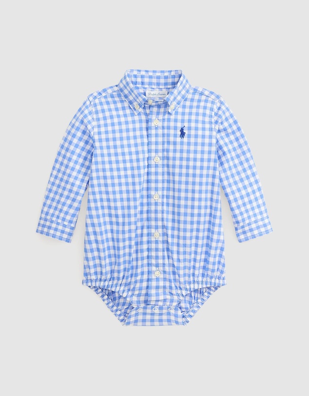 Polo Ralph Lauren - Gingham Cotton Poplin Bodysuit - Babies