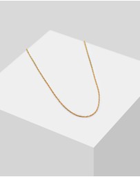 Kuzzoi - ICONIC EXCLUSIVE - Necklace Mens Cord Twisted in 925 Sterling Silver Gold Plated
