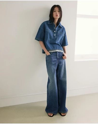 M.N.G - Wide Leg Mid-Rise Jeans