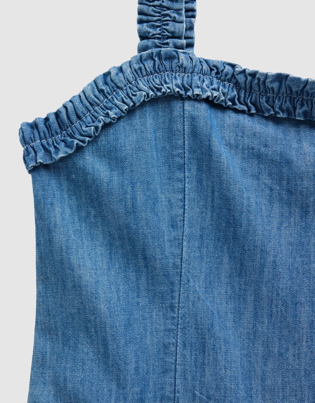 GAP - Sleeveless Denim Drop Waist Dress - Teens