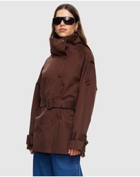Lioness - Blanc Cropped Trench Coat - ICONIC EXCLUSIVE