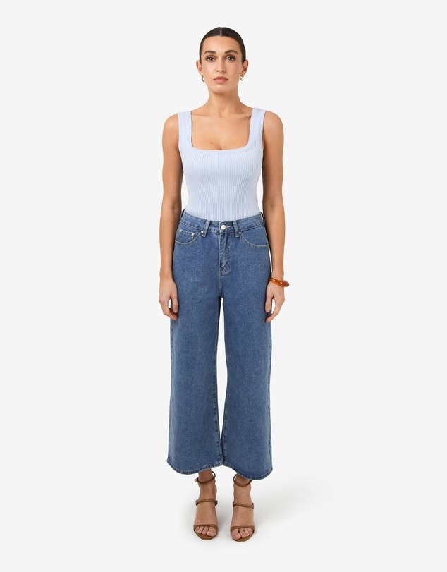 Forcast - Windsor Cropped Wide Leg Jeans