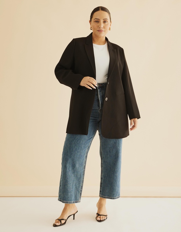 Atmos&Here Curvy - Mika Longline Blazer Coat