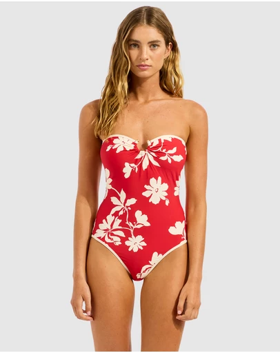 Seafolly - Mayflower Ring Front Bandeau One Piece Swimsuit