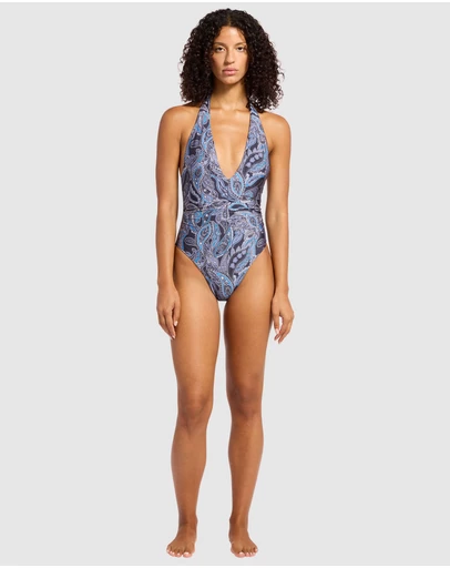 JETS - Oasis Paisley Plunge One Piece
