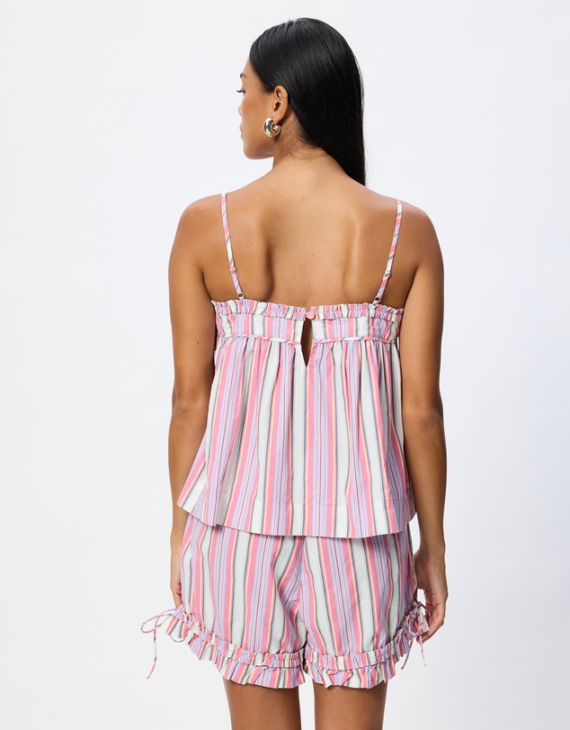 Damson Madder - Mafalda Ruffle Neck Top