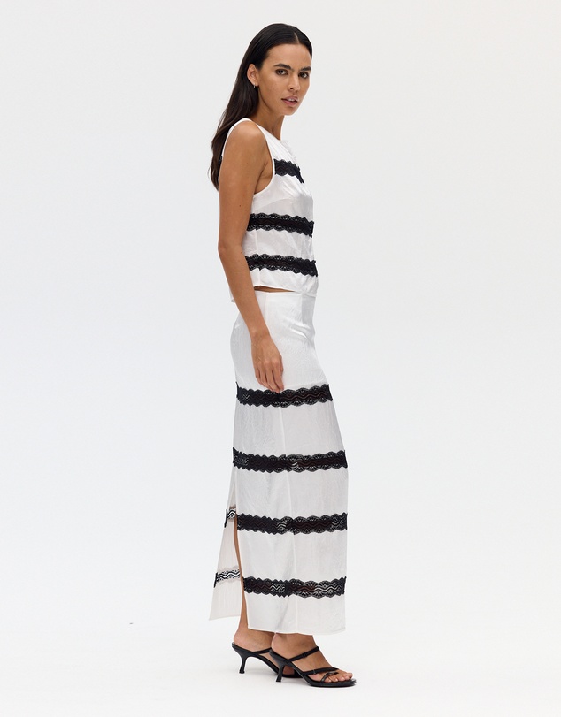 Third Form - Sevin Lace Panelled Skirt