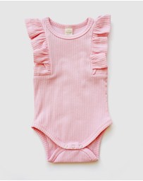 WITH LOVE FOR KIDS - Shimmy Wide Rib Tank Onesie - Babies