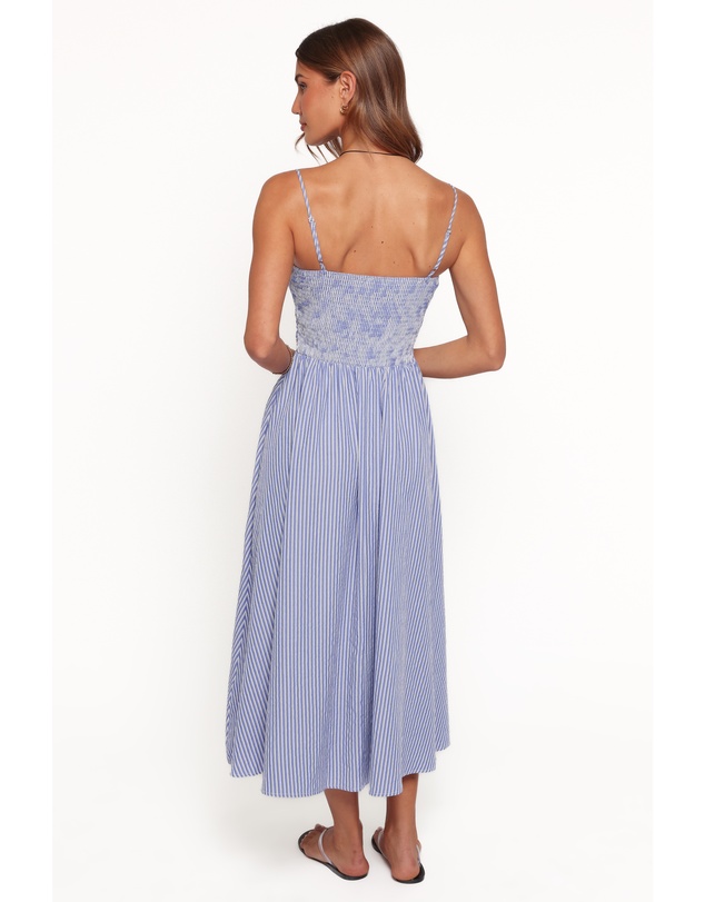Petal & Pup - Jilara Midi Dress - Blue Stripe