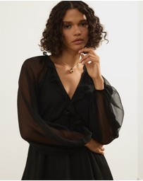 Atmos&Here - Benni Boho Mini Dress With Ruffle Detail