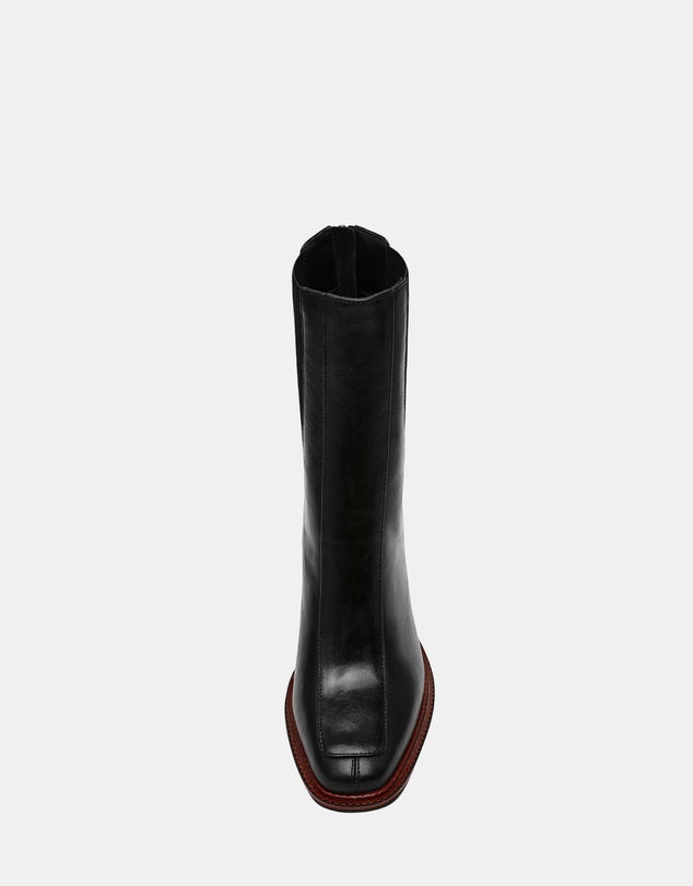 Steve Madden - Downtown Black Leather Booties