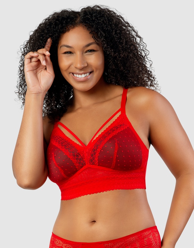 Parfait - Mia Dot Longline Padded Lace Bralette